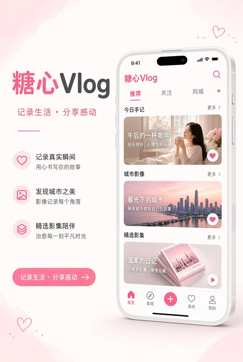 糖心Vlog APP移动浏览界面